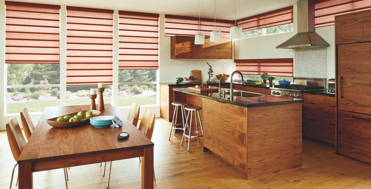 Custom Hunter Douglas window treatments for homes near Bellevue, Washington (WA) with professional installation.