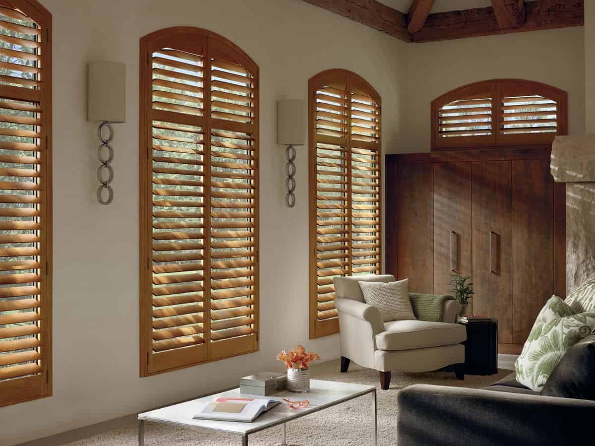 Hunter Douglas Hertiance® Hardwood Shutters, wood shutters, wooden window shutters near Tacoma, Washington (WA)